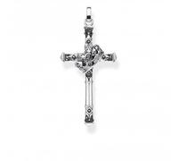 Thomas Sabo Sterling Silver Sterling Silver Black Cross Pendant PE886-643-11 - Elegant - Sterling Silver