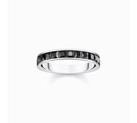 Thomas Sabo Women Ring Black Stones pavé Silver 925 Sterling Silver, Blackened TR2358-643-11