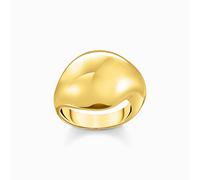 Thomas Sabo Sterling Silver Sterling Silver Bold Elegance Gold Plated Organic Drop Shaped - Size 52 - Sterling Silver / Gold Plated