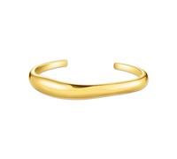 Thomas Sabo Sterling Silver Sterling Silver Bold Elegance Organic Shaped Gold Pated Bangle - Size - 17cm - Sterling Silver / Gold Plated