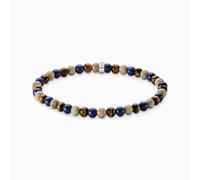 Thomas Sabo Sterling Silver Sterling Silver Brown & Blue Beaded Bracelet Bracelet - Size - 21cm - Sterling Silver / Simulated Lapis Lazuli