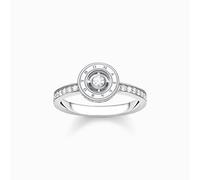 Thomas Sabo Sterling Silver Sterling Silver Circle With White Stones Ring TR2255-051-14 - - Size 58 - Sterling Silver/Zirconia