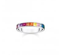 Thomas Sabo Sterling Silver Sterling Silver Colourful Stones Ring TR2403-477-7 - Bold - Size 60 - Sterling Silver / Stone / Zirconia