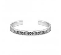 Thomas Sabo Sterling Silver Sterling Silver Faceted Black Stones Bangle AR113-643-11 - - Size 19cm - Sterling Silver/Zirconia