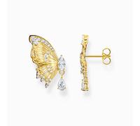Thomas Sabo Sterling Silver Sterling Silver Gold Plated Butterfly Paradise Stud Earrings - Sterling Silver / 18ct Gold Plated / Zirconia