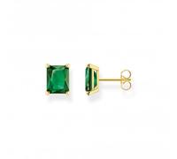 THOMAS SABO Gold Plated Green Stone Earrings H2201-472-6