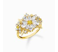 Thomas Sabo Sterling Silver Sterling Silver Gold Plated Lovely Daisy Cocktail Ring - 54 - Sterling Silver / 18ct Gold Plated / Zirconia