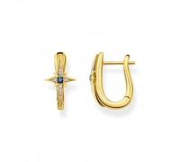 Thomas Sabo Sterling Silver Sterling Silver Gold Plated Magic Stars Hoop Earrings - Sterling Silver / Gold Plated / Stone / Zirconia