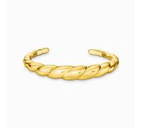 Thomas Sabo Sterling Silver Sterling Silver Gold Plated Organic Shaped Bangle AR119-413-39 - Size - 16cm - Sterling Silver / 18ct Gold Plated