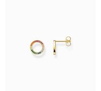 Thomas Sabo Sterling Silver Sterling Silver Gold Plated Together Colourful Stones Ear Studs - Sterling Silver/Gold Plated/Stone/Corundum/Spinel/Zirconia