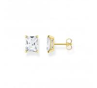 THOMAS SABO Gold Plated White Stone Stud Earrings H2201-414-14