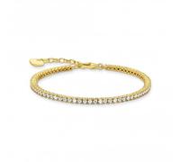 Thomas Sabo Sterling Silver Sterling Silver Gold Plated White Tennis Bracelet - Sterling Silver / Gold Plated / Zirconia