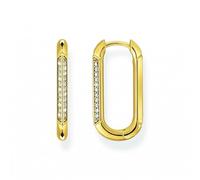 Thomas Sabo Sterling Silver Sterling Silver Gold Plated White Zirconia Hoop Earrings - Sterling Silver / Gold Plated / Zirconia
