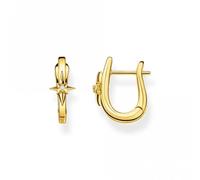 Thomas Sabo Sterling Silver Sterling Silver Gold Plated Zirconia Star Hoop Earrings - Sterling Silver / Gold Plated / Zirconia