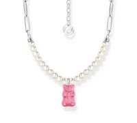 Thomas Sabo Sterling Silver Sterling Silver HARIBO Freshwater Pearl Pink Goldbears Necklace - Sterling Silver / Freshwater Pearl / Glass