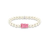 Thomas Sabo Sterling Silver Sterling Silver HARIBO Pink Goldbears Pearl Bracelet A2154-082-9 - Size - 17cm - Sterling Silver / Freshwater Pearl / Gass