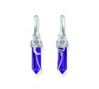 Thomas Sabo Sterling Silver Sterling Silver Imitation Amethyst Chain Hoop Earrings - Sterling Silver / Zirconia