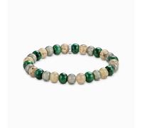 Thomas Sabo Sterling Silver Sterling Silver Jasper Jade & Labradorite Beaded Bracelet A2196-503-6 - Size - 21cm - Sterling Silver / Labradorite