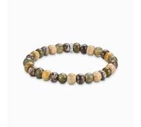 Thomas Sabo Sterling Silver Sterling Silver Labradorite & Crocodile Jasper beaded Bracelet - Size - 19cm - Sterling Silver / Jasper