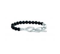 Thomas Sabo Sterling Silver Sterling Silver Onyx Beads Zirconia Bracelet A2134-027-11-L19V - - Sterling Silver / Onyx / Zirconia