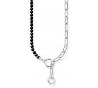 Thomas Sabo Sterling Silver Sterling Silver Onyx Beads Zirconia Necklace KE2193-027-11-L47V - Sterling Silver / Onyx / Zirconia