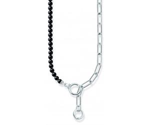 Thomas Sabo Sterling Silver Sterling Silver Onyx Beads Zirconia Necklace KE2193-027-11-L47V - Sterling Silver / Onyx / Zirconia