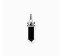 Thomas Sabo Sterling Silver Sterling Silver Onyx Zirconia Black Hexagon Shaped Pendant