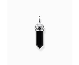 Thomas Sabo Sterling Silver Sterling Silver Onyx Zirconia Black Hexagon Shaped Pendant