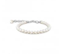 Thomas Sabo Sterling Silver Sterling Silver Pearl Bracelet A2034-167-14-L19V - Contemporary - Sterling Silver / Pearl / Zirconia