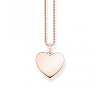 Thomas Sabo Sterling Silver Sterling Silver Rose Gold Plated Heart Necklace - Sterling Silver / Rose Gold Plated