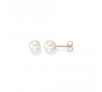 Thomas Sabo Sterling Silver Sterling Silver Rose Gold Plated Pearl White Earrings - Sterling Silver / Gold Plated / Pearl