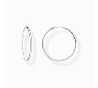 THOMAS SABO Women Silver medium hoop earrings 925 Sterling Silver CR728-001-21