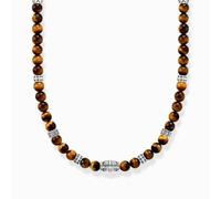 Thomas Sabo Unisex Necklace Tiger‘s Eye 925 Sterling Silver, Blackened KE2180-826-2