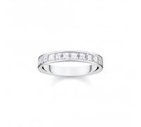 Thomas Sabo Sterling Silver Sterling Silver White Pavé Stones Ring TR2358-051-14 - Premium - Size 50 - Sterling Silver / Zirconia