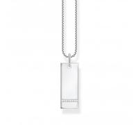 Thomas Sabo Sterling Silver Sterling Silver White Tag Necklace KE2135-051-14-L45V - Elegant - Sterling Silver / Zirconia