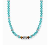 Thomas Sabo Sterling Silver Turquoise With Tiger's Eye Elements Necklace KE2180-364-17 - Sterling Silver/Turquoise/Tiger‘s Eye