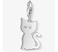 THOMAS SABO Sterling Silver White Cubic Zirconia Plain Cat Charm 1014-051-14