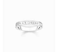 Thomas Sabo Sterling Silver Ring with White Stones Recycled 925 Silver, Women, TR2253-051-14-48
