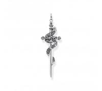 THOMAS SABO Pendant blackened sword with snake 925 Sterling Silver, Blackened