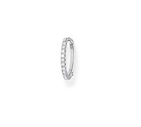 Thomas Sabo Sterling Siver Silver Zirconia Single Hoop Earring 15mm CR657-051-14 - Sterling Silver
