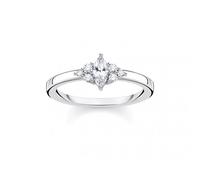 THOMAS SABO Silver Cubic Zirconia Vintage Marquise Cluster Ring TR2325-051-14-52