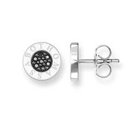 Thomas Sabo Stud Earrings Classic Pav Black 925 Sterling Silver H1547-051-11