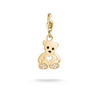 Thomas Sabo Charm Club 18ct Gold Plated Teddy Bear Charm 1119-M05-14 | Acotis - 18ct Gold Plated / Alloy