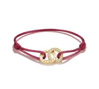 Thomas Sabo Textile bracelet Together red with white zirconia Textile, Premium Alloy 18k Gold Plated