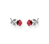 Thomas Sabo True Romance Red Roses Romance Stud Earrings 1.4 x 0.7cm