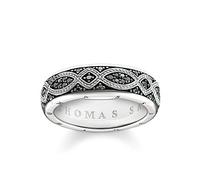 Thomas Sabo Unisex Band Ring Love Knot 925 Sterling Silver, Blackened TR2087-643-11