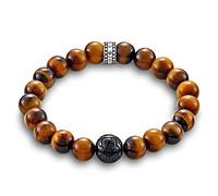 Thomas Sabo Unisex Bracelet Obsidian Tiger Eye Rebel at Heart 925 Sterling Silver A1408-806-2