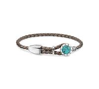 Thomas Sabo Unisex Leather Strap disc Turquoise 925 Sterling Silver, Blackened, Leather A1864-878-17
