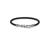 THOMAS SABO Unisex Rebel at Heart Lobster Clasp Leather Bracelet Silver