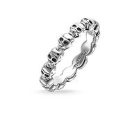 Thomas Sabo Unisex Ring Skull Ring 925 Sterling Silver, Blackened TR1922-001-12